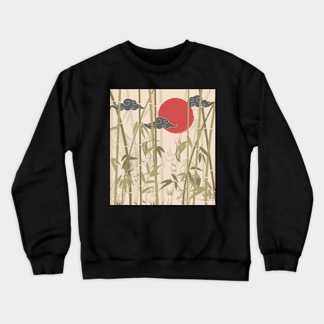 ukiyo-e bamboo forest Crewneck Sweatshirt by edmproject